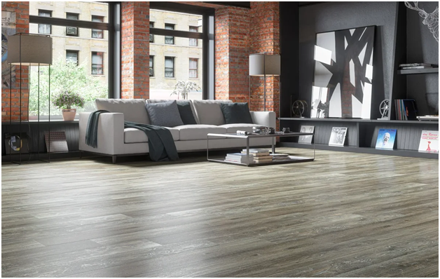 Кварцевый ламинат SPC в стиле лофт