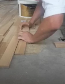 Штучный паркет — укладка на клей Stauf