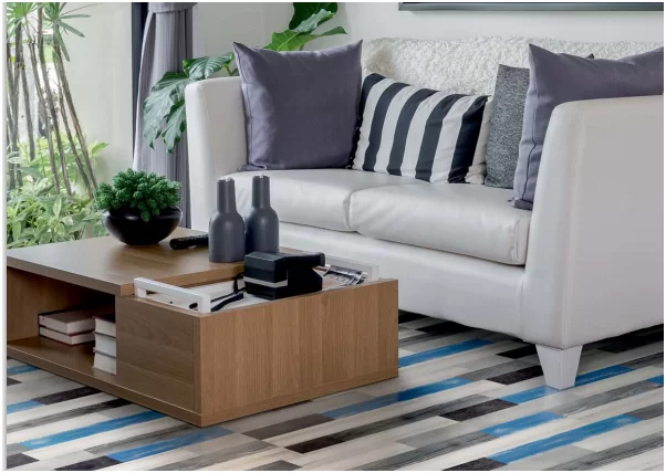 Пробковый пол Corkstyle цветной синий, под дерево