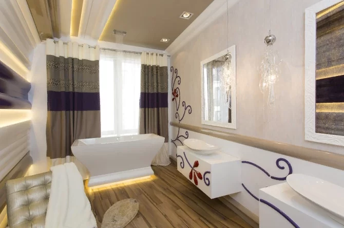 Лепнина в ванной комнате