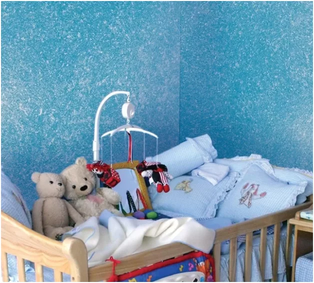 Штукатурка на стенах в детской комнате