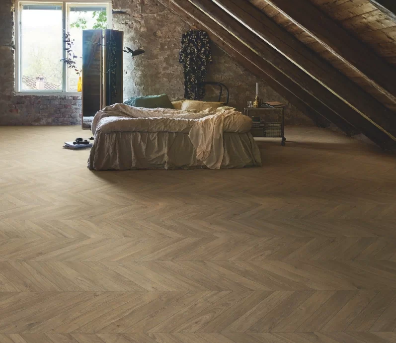 Ламинат Перго CHEVRON PRO Дуб оливково-коричневый