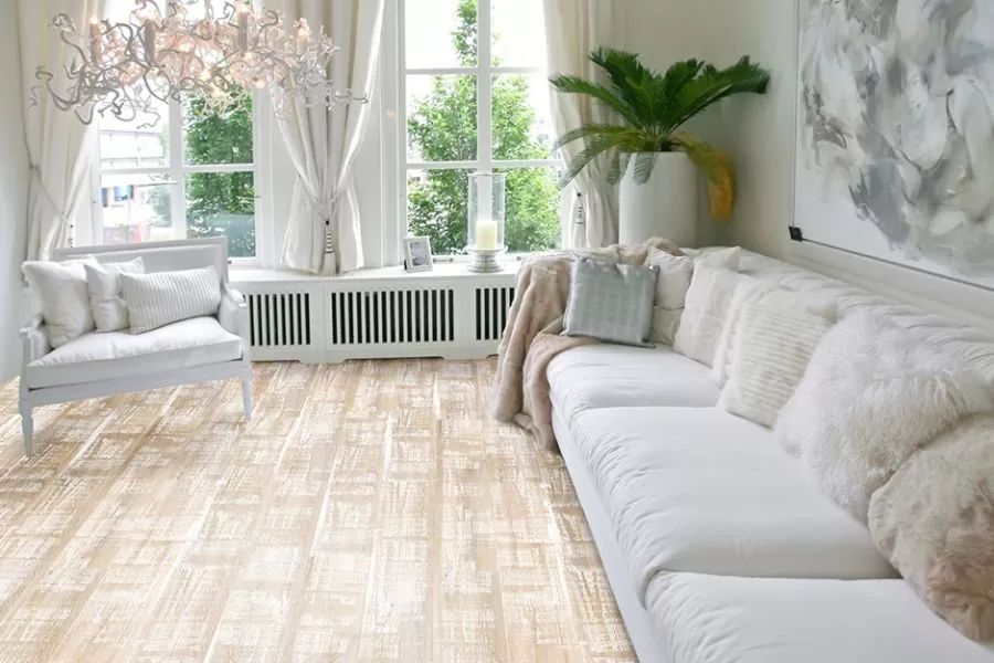 Пробковый пол с дизайном под дерево