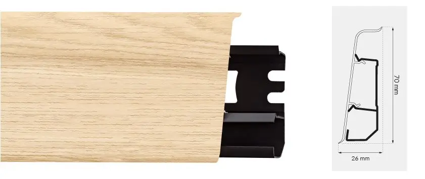 Пластиковый плинтус напольный