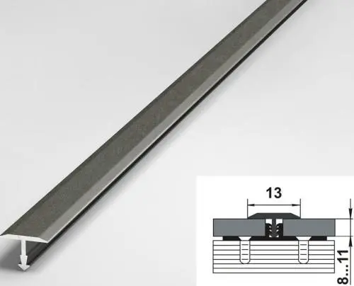 Порог одноуровневый стыкоперекрывающий Лука ПС-09 056 Бетон темный