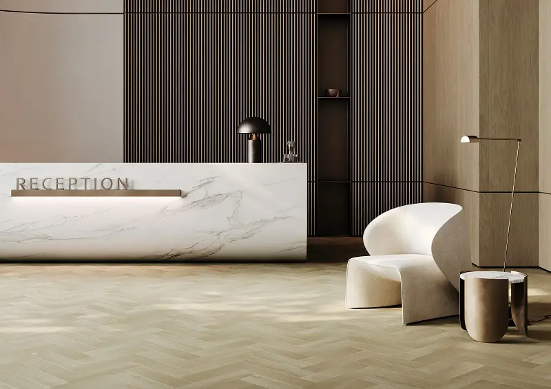 Кварцевый ламинат Fargo Herringbone Дуб Атлантик купить