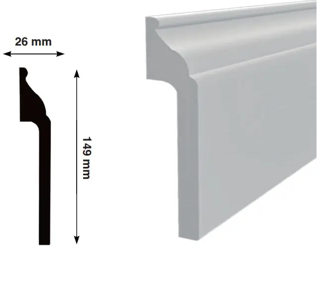 Плинтус из полистирола напольный купить недорого