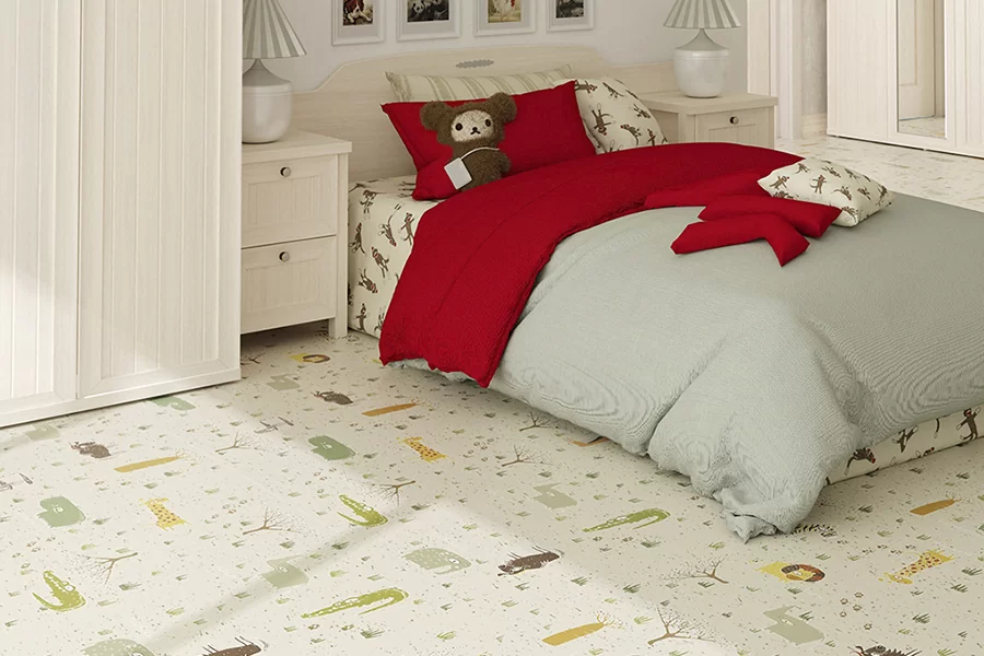 Пробковый пол с дизайном под дерево