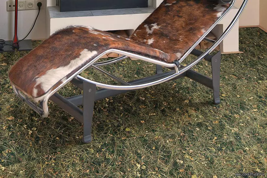 Пробковый пол с дизайном под дерево