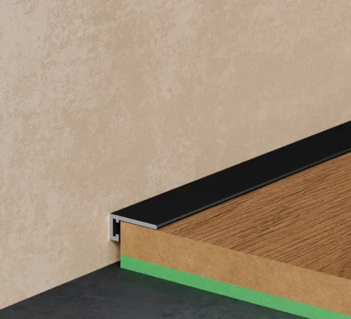 Микроплинтус щелевой плинтус для пола Pro Design Mini 7067 B черный RAL 9005