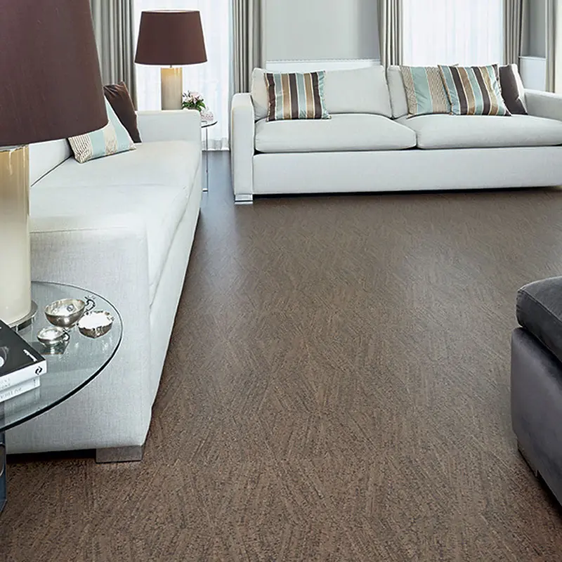 Пробковый пол Wicanders Cork Essence Novel Edge Burlap C86U001 в интерьере