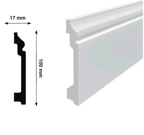 Плинтус из полистирола напольный цена