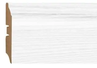 Плинтус МДФ Smartprofile 3D wood 82 мм Белый велюр купить