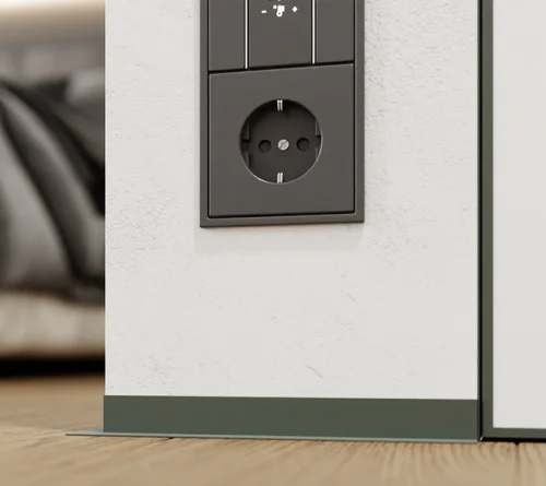 Микроплинтус L образный Брезентово-серый RAL 7010 85-95-74