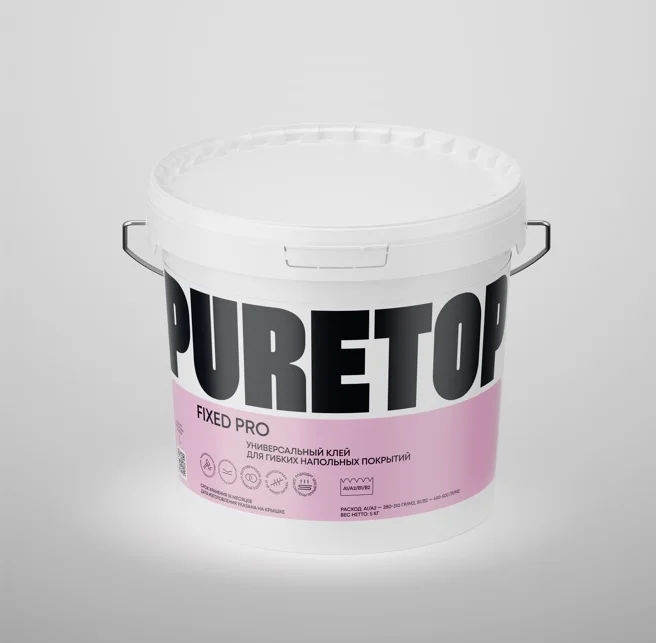 Клей для кварцвинила, LVT, SPC покрытий PURETOP Fixed pro 8 кг недорого