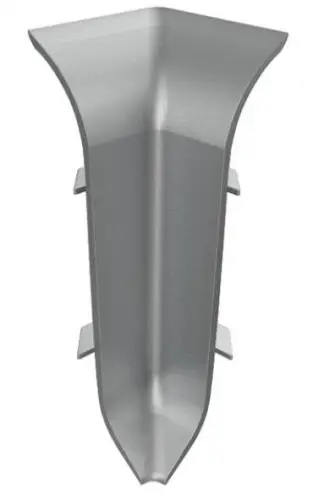 Угол внутренний для алюминиевого плинтуса 60 мм 2 шт. Серебро купить