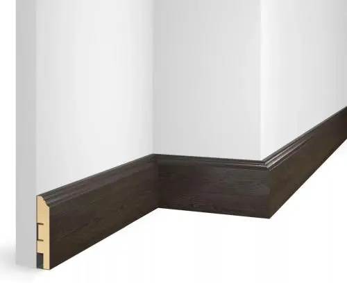 Плинтус МДФ Cosca EP07 Nanoflex  Дуб темный 80х16х2400 мм из экополимера