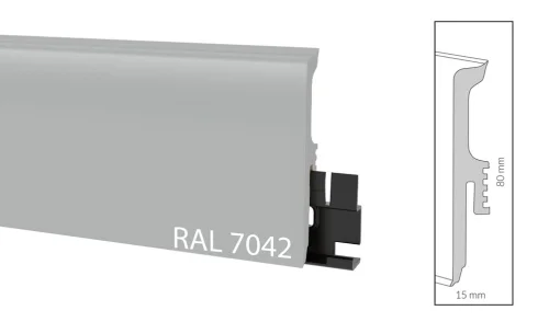 Гибкий плинтус Arbiton Vigo 80 серый гибкий