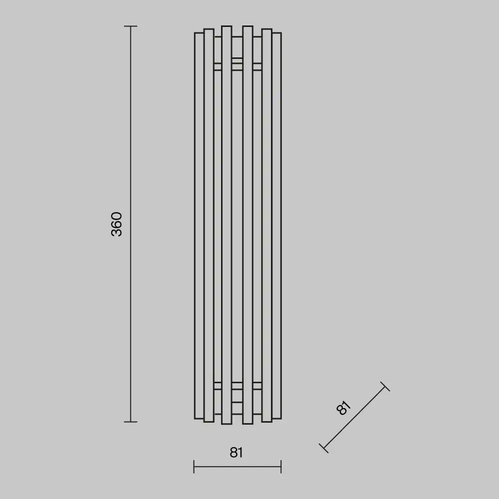 Настенный светильник (бра) Maytoni MOD410WL-L12BS3K