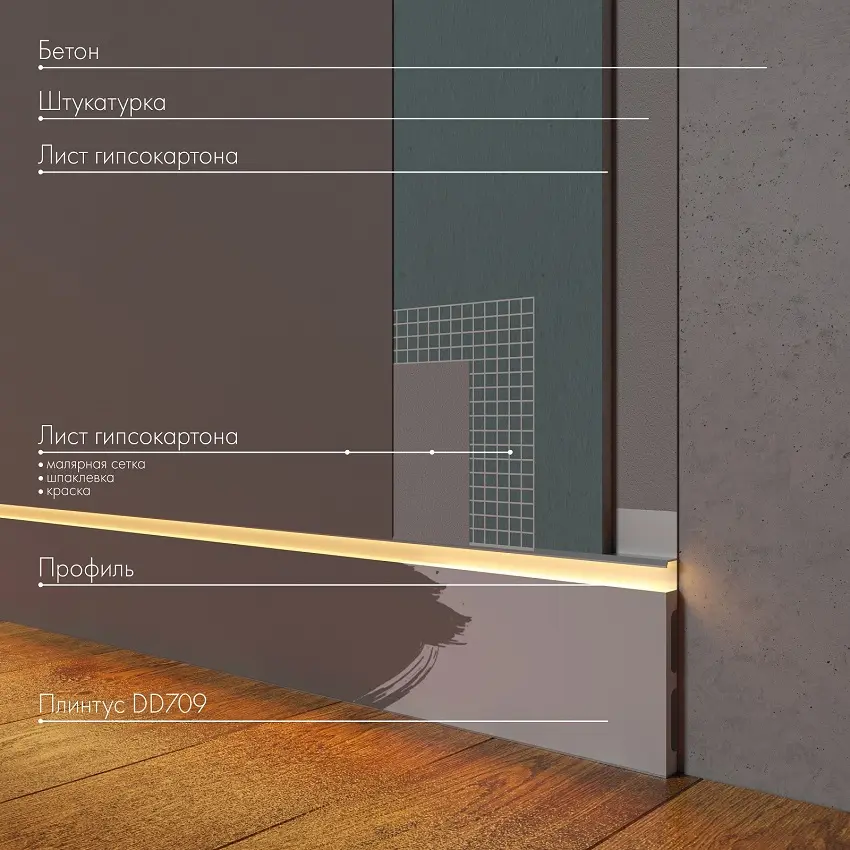Плинтус Decor Dizayn DD709