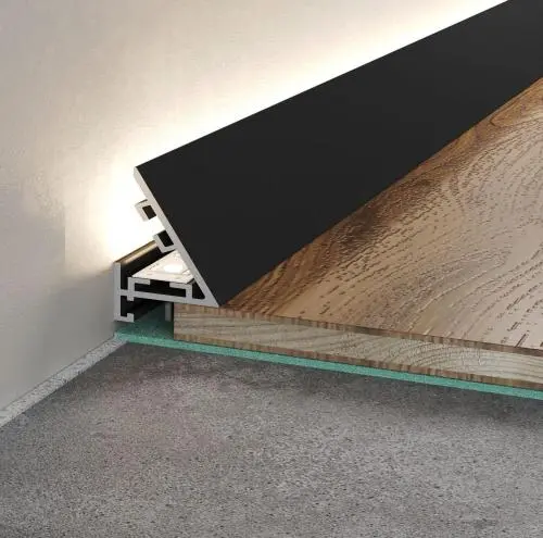 Микроплинтус Laconistiq Light черный анодированный