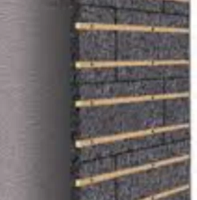 Черный пробковый агломерат со вставками ОСБ толщиной 40 мм для утепления