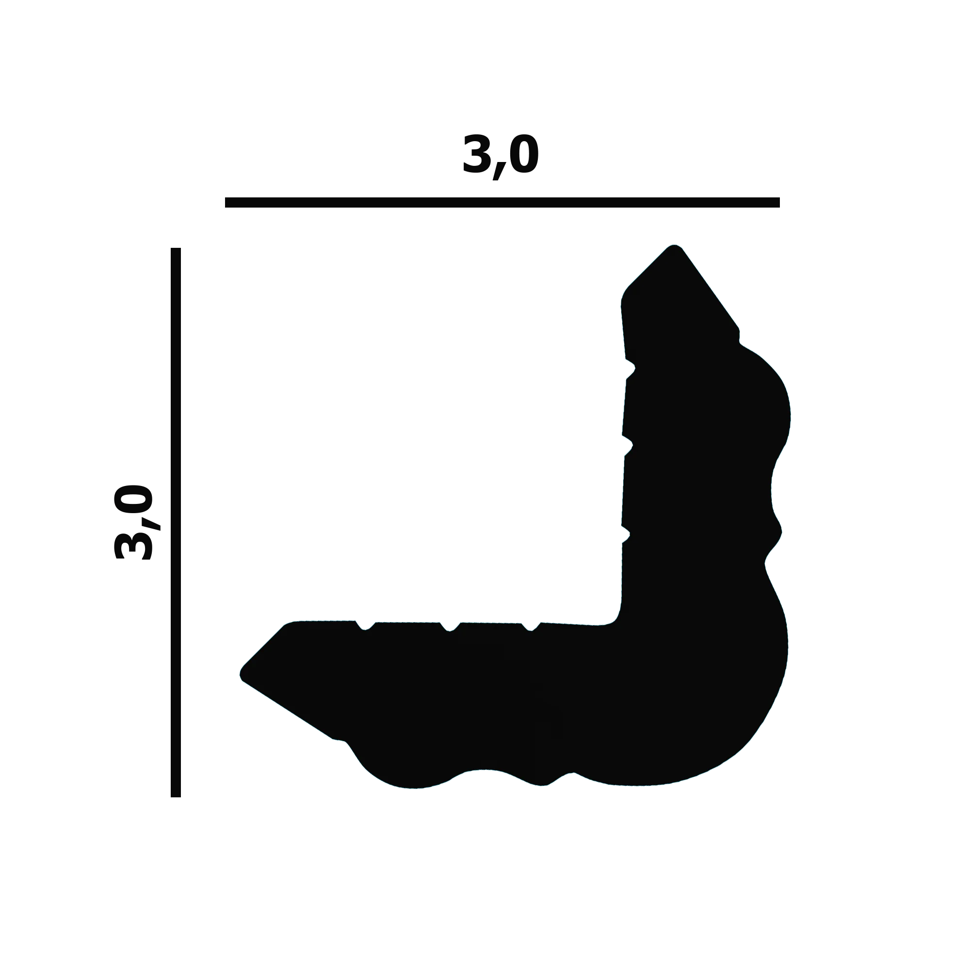 Угловой молдинг Perfect Plus P06 лепнина