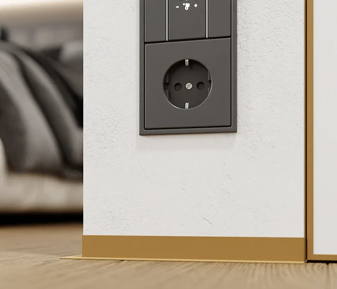 Микроплинтус L образный Коричнево-бежевый RAL 1011 54-65-43