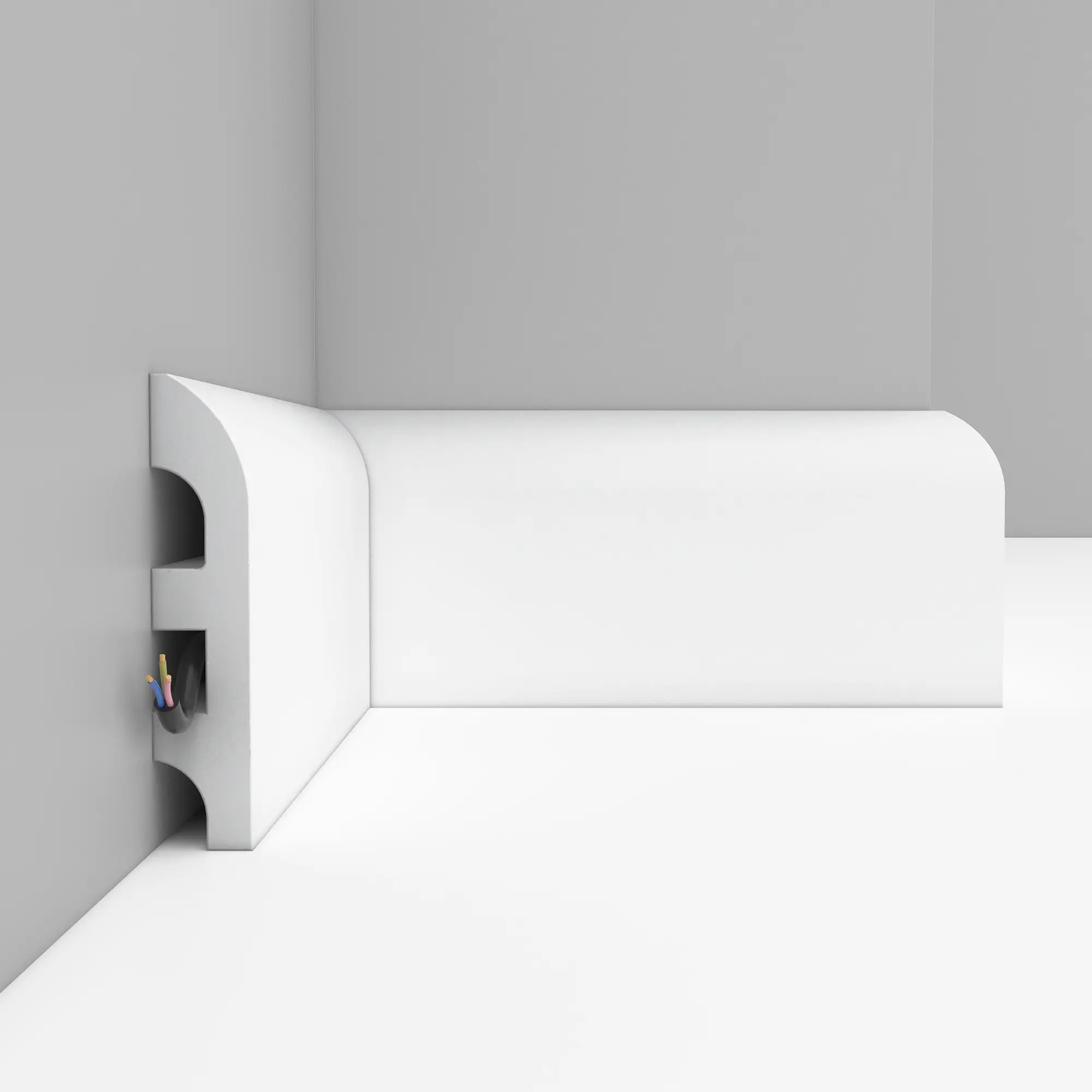 Плинтус из дюрополимера в интерьере