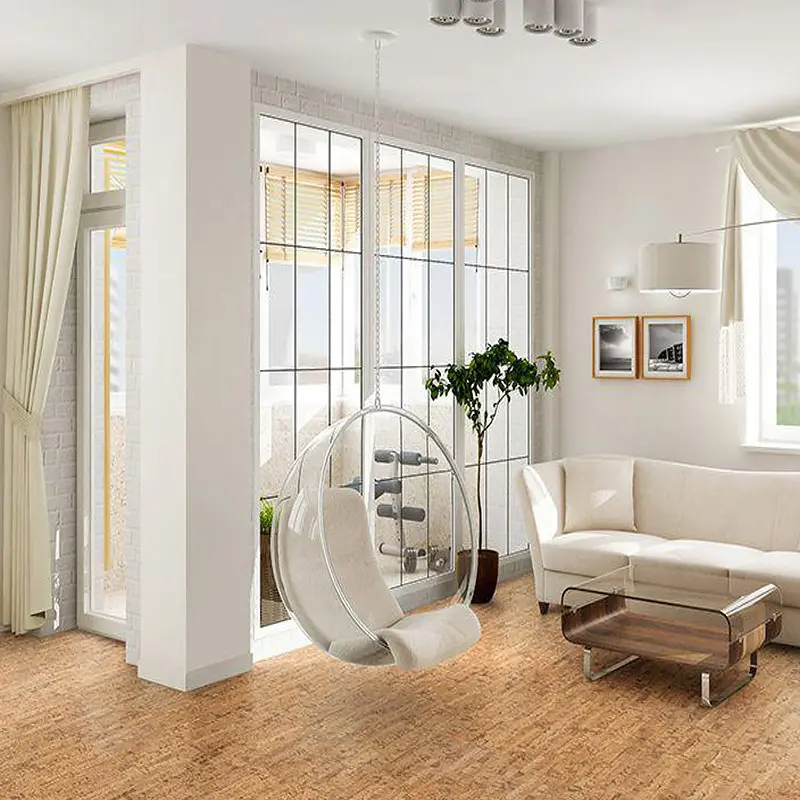 Пробковый пол на замках Linea (Швейцария)