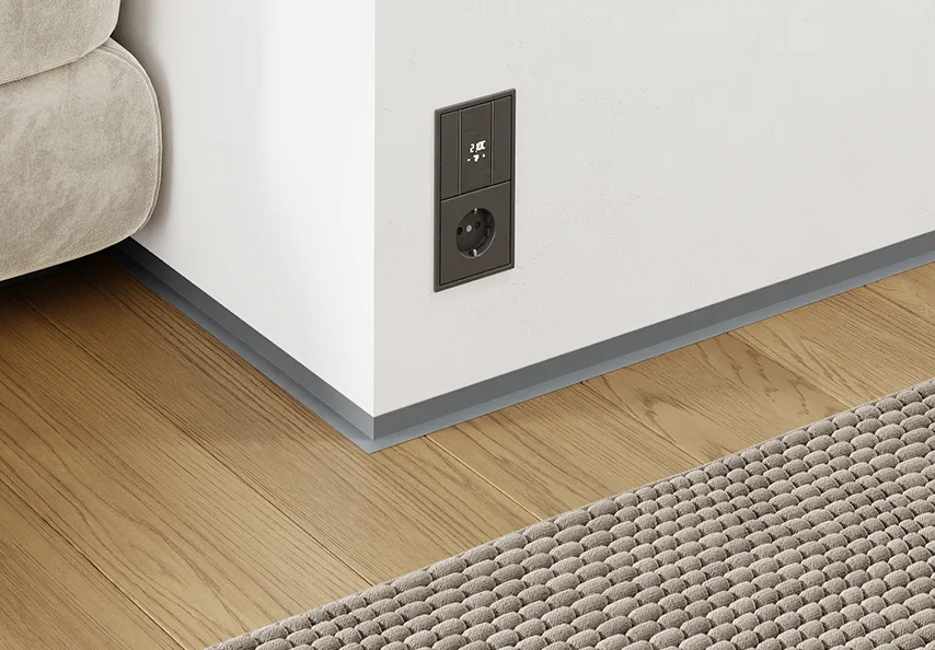 Микроплинтус L образный Серый Телегрей 1 RAL 7045 32-06-77