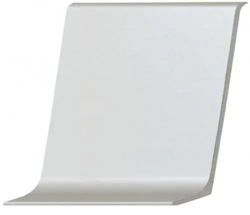 Плинтус алюминиевый самоклеящийся 80 мм Серебро купить