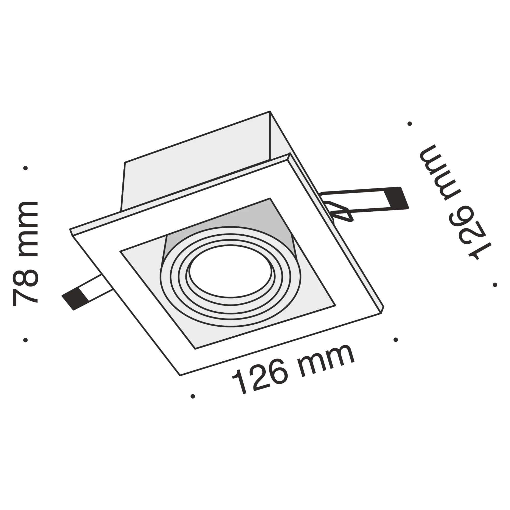 Встраиваемый светильник Technical DL008-2-01-S