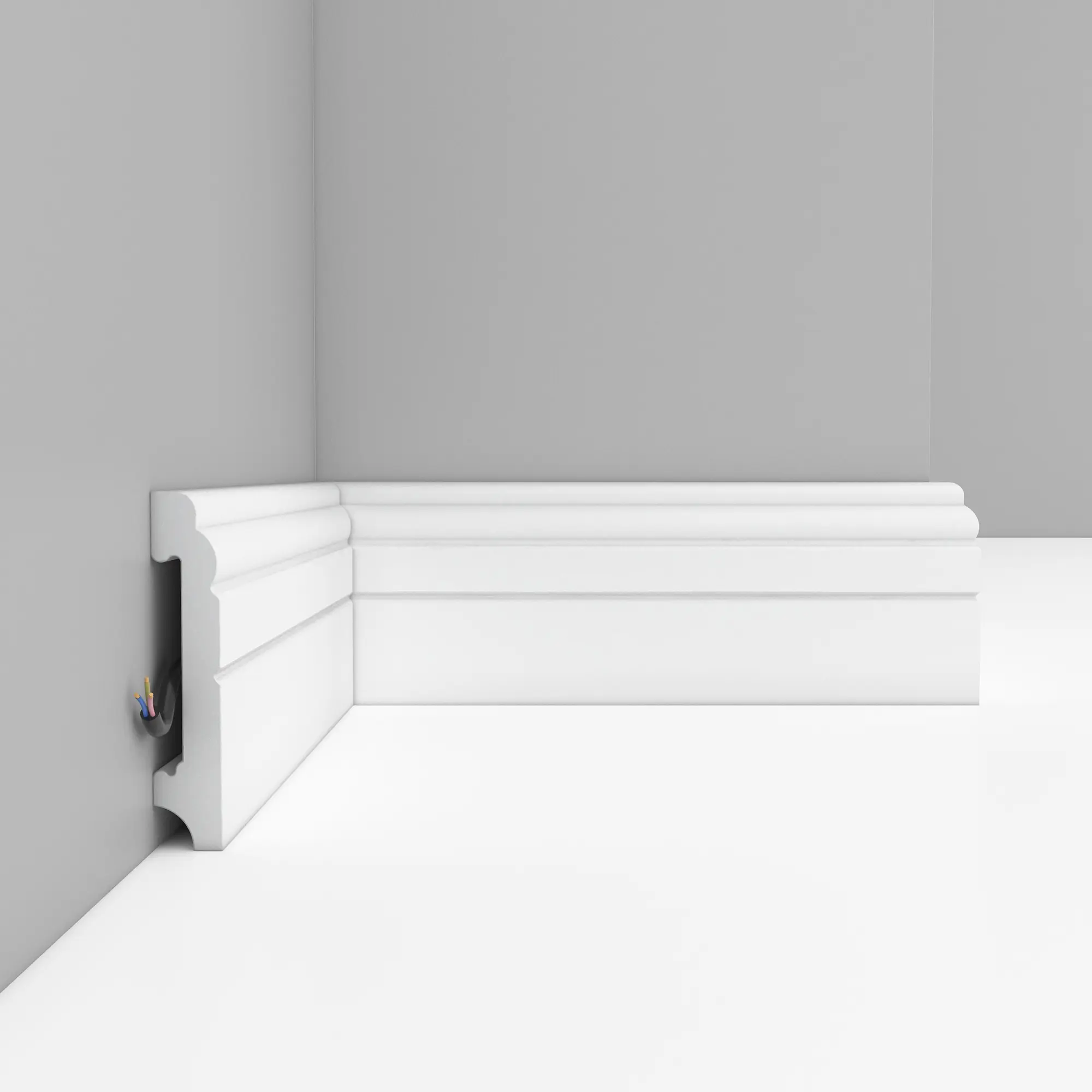 Плинтус из дюрополимера в интерьере