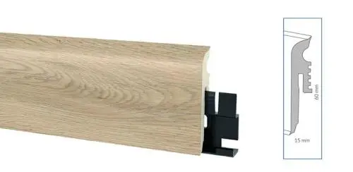 Гибкий плинтус Arbiton Vigo 60 Дуб Monument