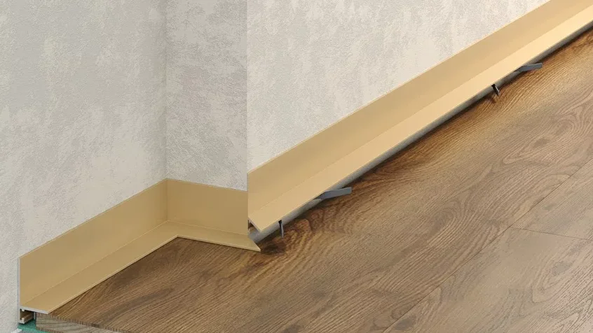 Микроплинтус  micro L Laconistiq Золото анодированный