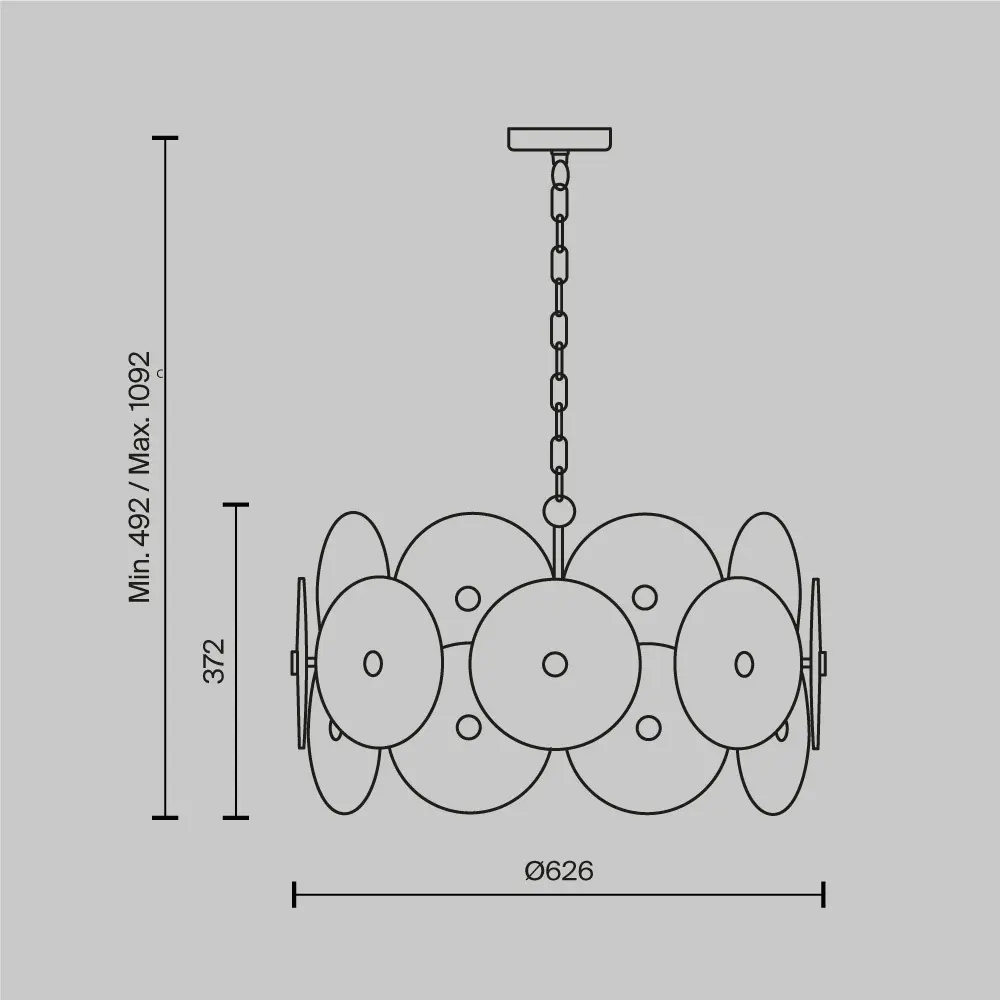 Подвесной светильник Maytoni MOD007PL-08G