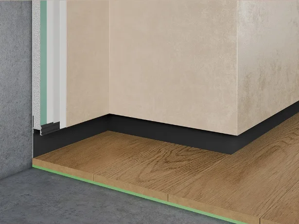 Скрытый плинтус под рассеиватель Pro Design 7209 B черный муар RAL 9005 купить