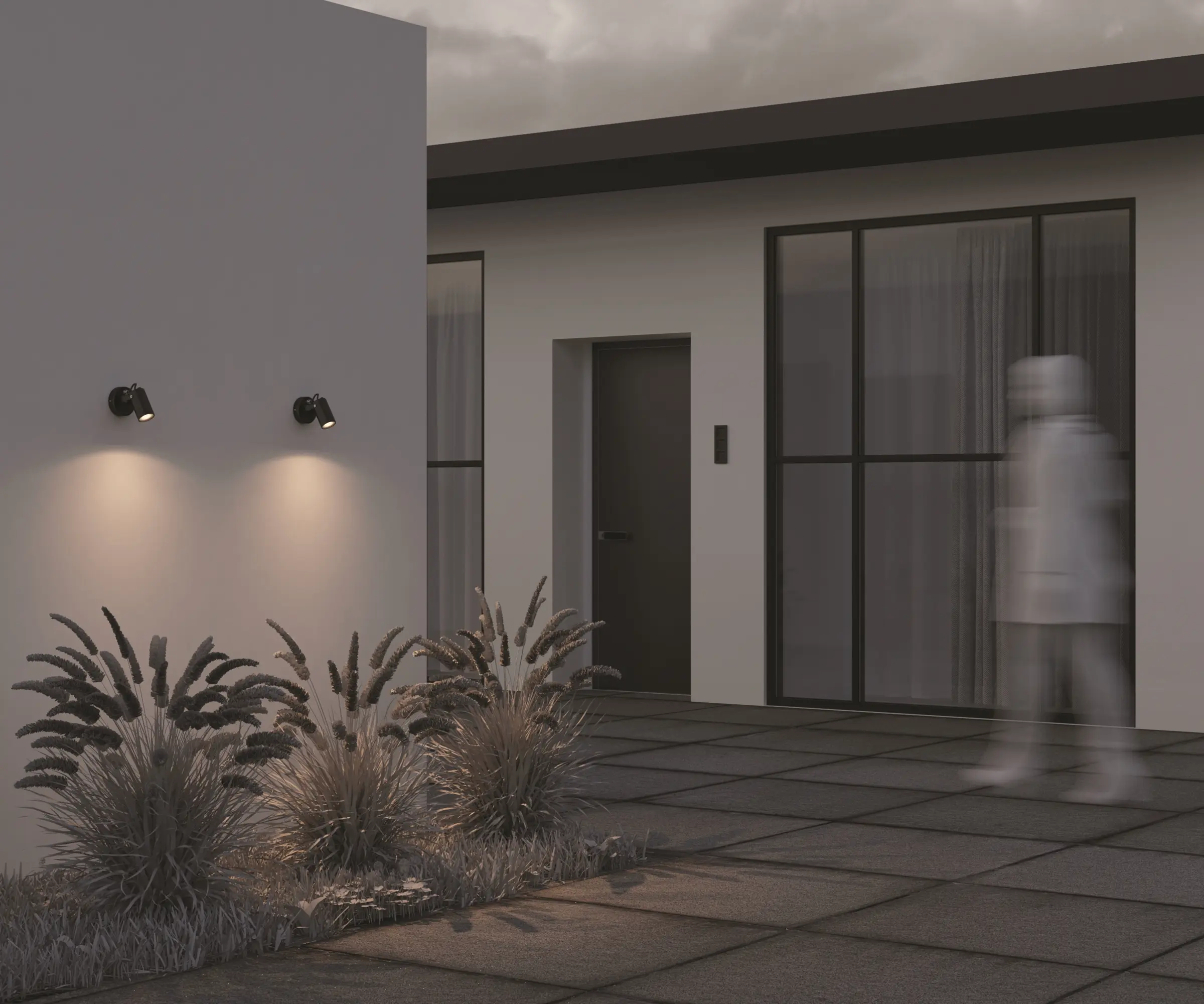 Настенный светильник (бра) Outdoor O025WL-01B