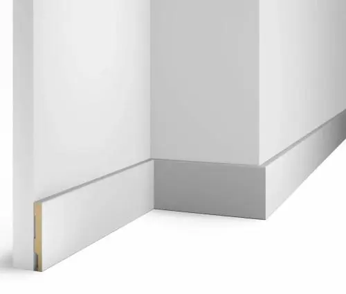 Плинтус МДФ Cosca AP72 под покраску белый 75х10х2400 мм из экополимера