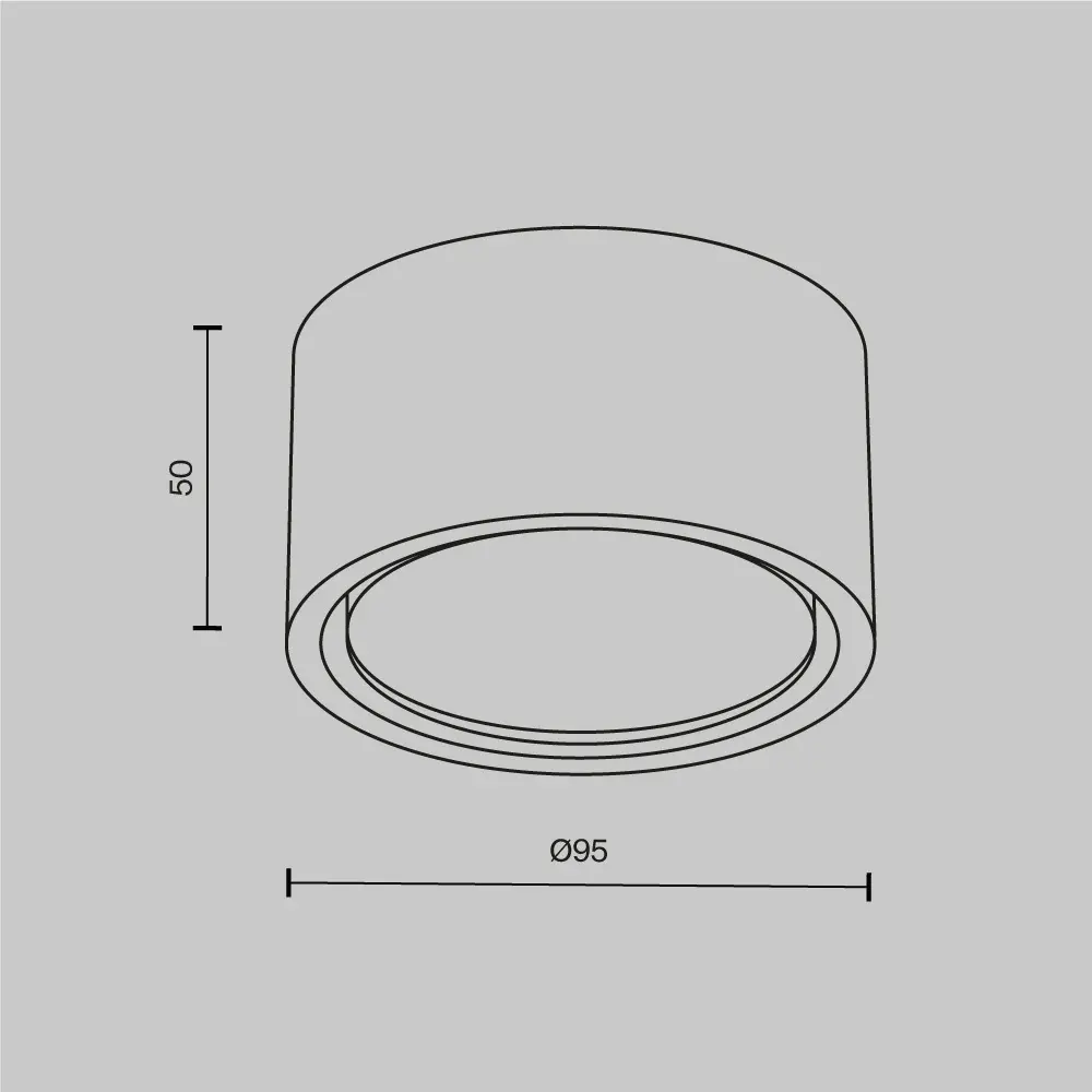 Потолочный светильник Technical C001CL-GX53-W