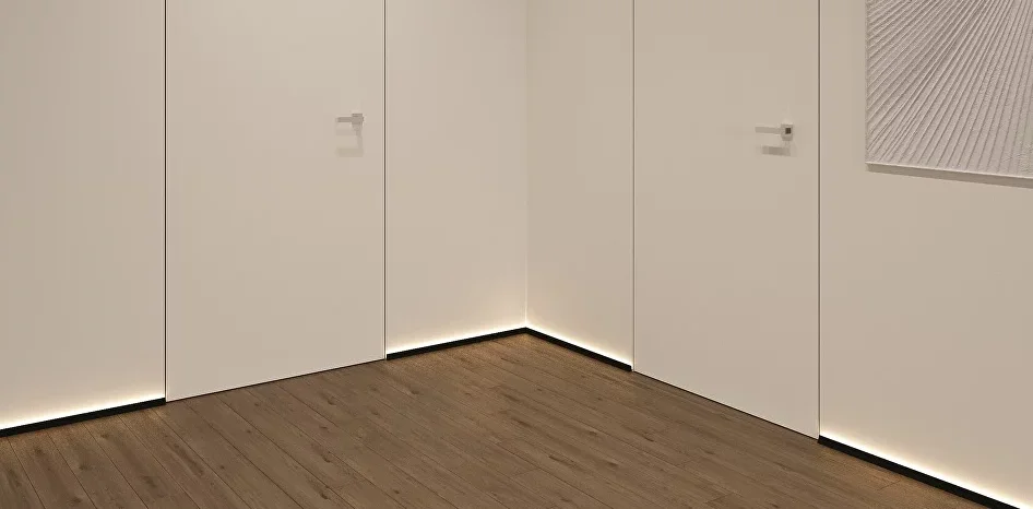 Микроплинтус Laconistiq Light черный анодированный