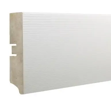 Плинтус МДФ Smartprofile Paint 3D wood 60 мм Фактурный белый под покраску купить