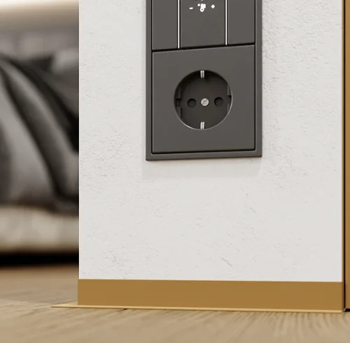 Микроплинтус L образный Коричнево-бежевый RAL 1011 54-65-43