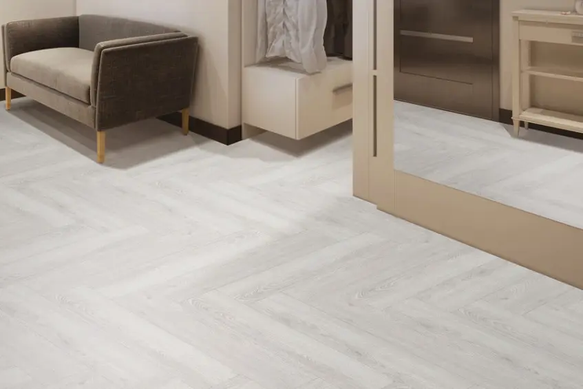 Ламинат SPC Floor Factor Herringbone WHITE SMOKE OAK недорого
