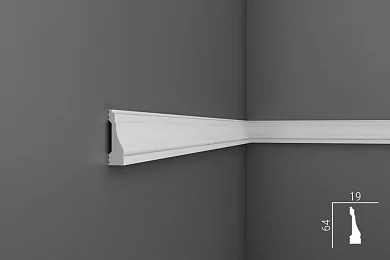 Молдинг Cosca М016 (M16) экополимер 64х19 мм цена