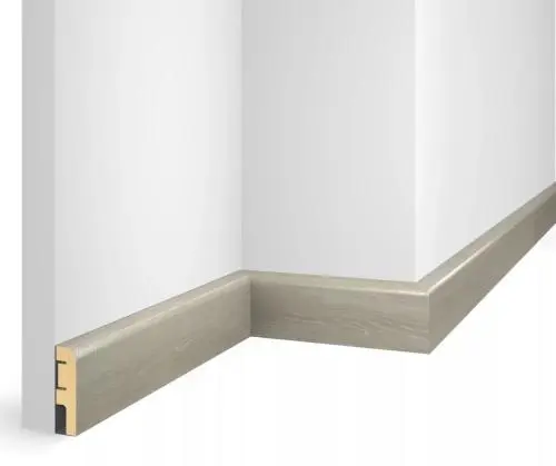 Плинтус МДФ Cosca Nanoflex EP02 Дуб светлый 60х16х2400 мм из экополимера