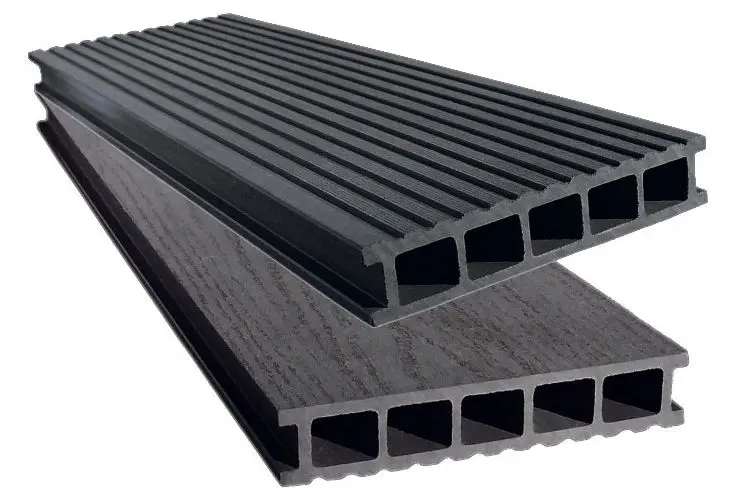 Террасная доска из ДПК EuroDeck Double Антрацит