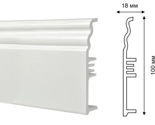 Дешевый Плинтус из вспененного ПВХ DurableSmart 100b купить