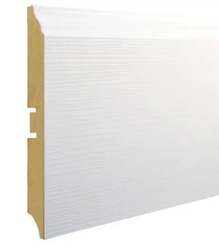 Плинтус МДФ Smartprofile Paint 3D wood 116D (116 мм) Фактурный белый под покраску купить